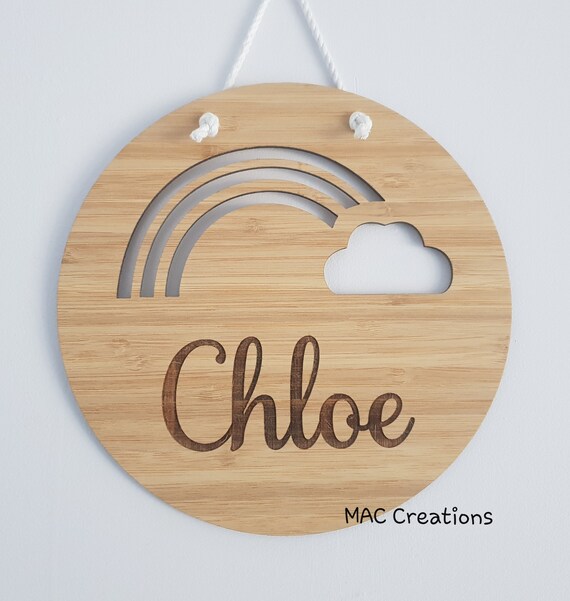Aro de madera Personalizado Nombre Placa Arco Iris Pastel Niños Regalo Decoración Habitación de Bebé Aro de madera Personalizado Nombre Placa Arco Iris Pastel Niños Regalo Decoración Habitación de Bebé