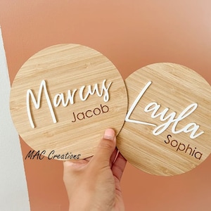 Wooden Birth Plaque - New Baby - Birth Announcement, Baby Name Plaque Baby Arrival Sign, New Baby Gift, Nursery Decoration, Newborn I'm here