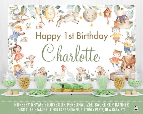 Nursery Rhyme Party Decorations Nursery Rhyme Rectangular Invite