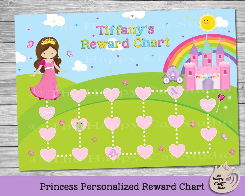 Printable Disney Princess Reward Chart Disney Rewards Etsy