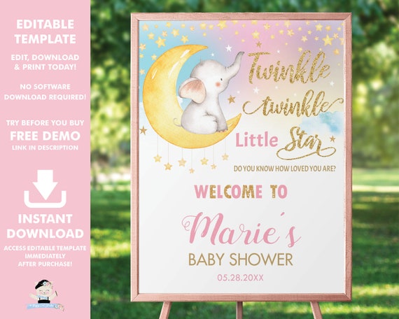twinkle twinkle little star welcome sign