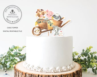 Farm Cake Topper - Etsy