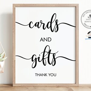 Cartes et cadeaux signaux imprimables, Kraft rustique, Mariage d’anniversaire de baby shower neutre, TÉLÉCHARGEMENT INSTANTANÉ, lettrage minimaliste moderne à la main, MN1