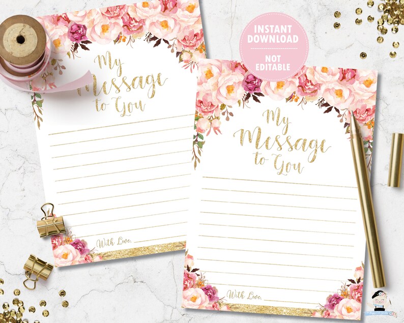 Time Capsule Sign and Message Card EDITABLE TEMPLATE Time - Etsy