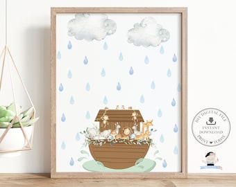 Livro de visitas da Arca de Noé Impressões digitais Sinal de impressão digital Chic Greenery Cute Twin Animals Chá de bebê Atividade divertida para impressão, DOWNLOAD INSTANTÂNEO, NA1