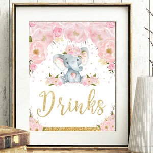 Elephant Baby Shower Signs Bundle Printable, Elephant Printable, Baby ...