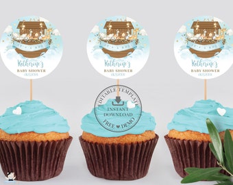 Noahs Ark Cupcake Toppers Printable - Etsy
