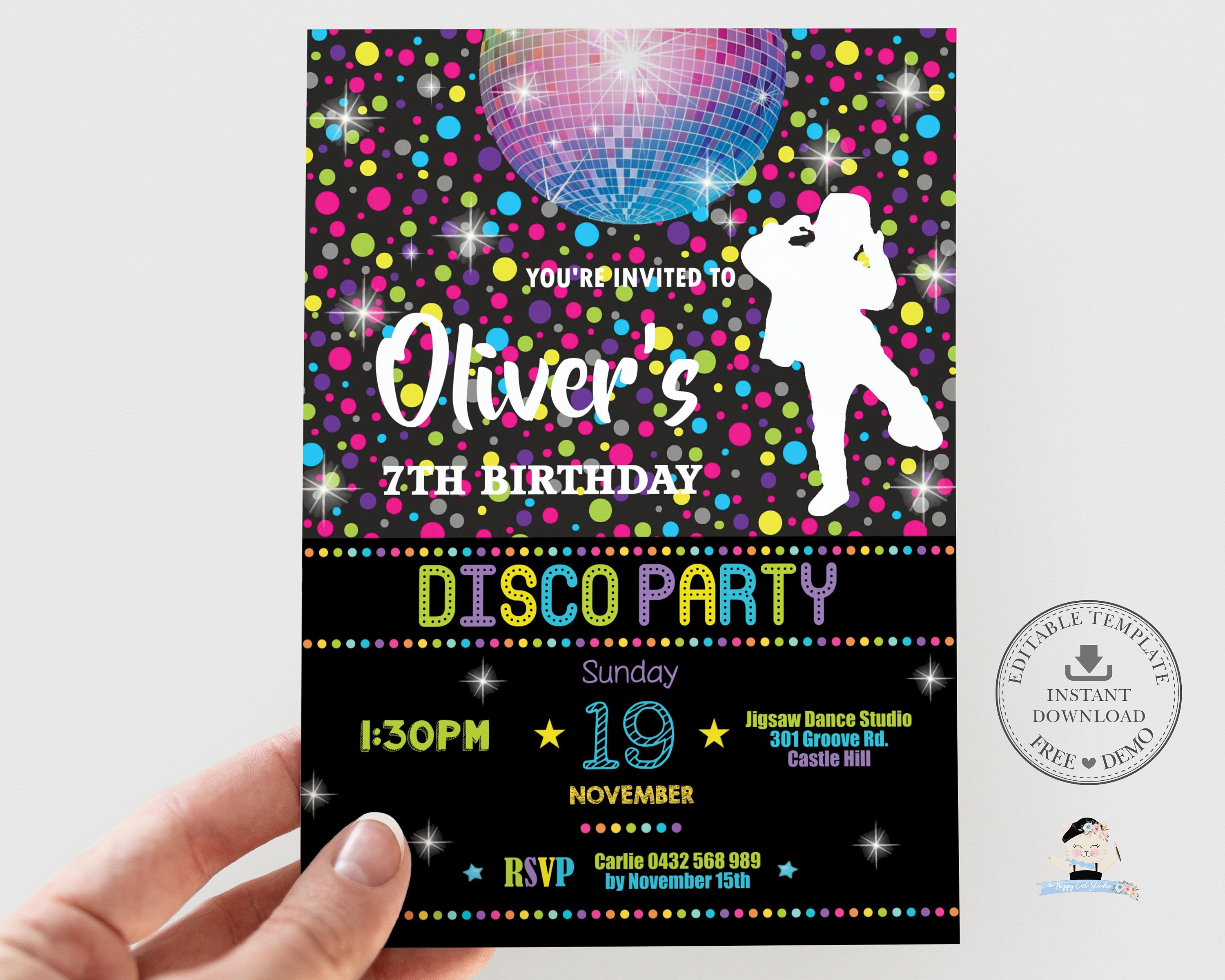 Disco Party Invitation EDITABLE TEMPLATE Dance Birthday Etsy Disco Party Invitation EDITABLE TEMPLATE Dance Birthday Etsy