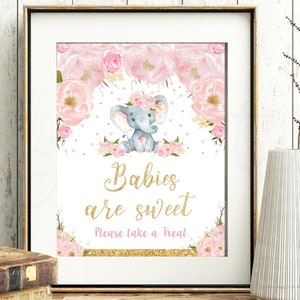 Elephant Baby Shower Signs Bundle Printable, Elephant Printable, Baby ...