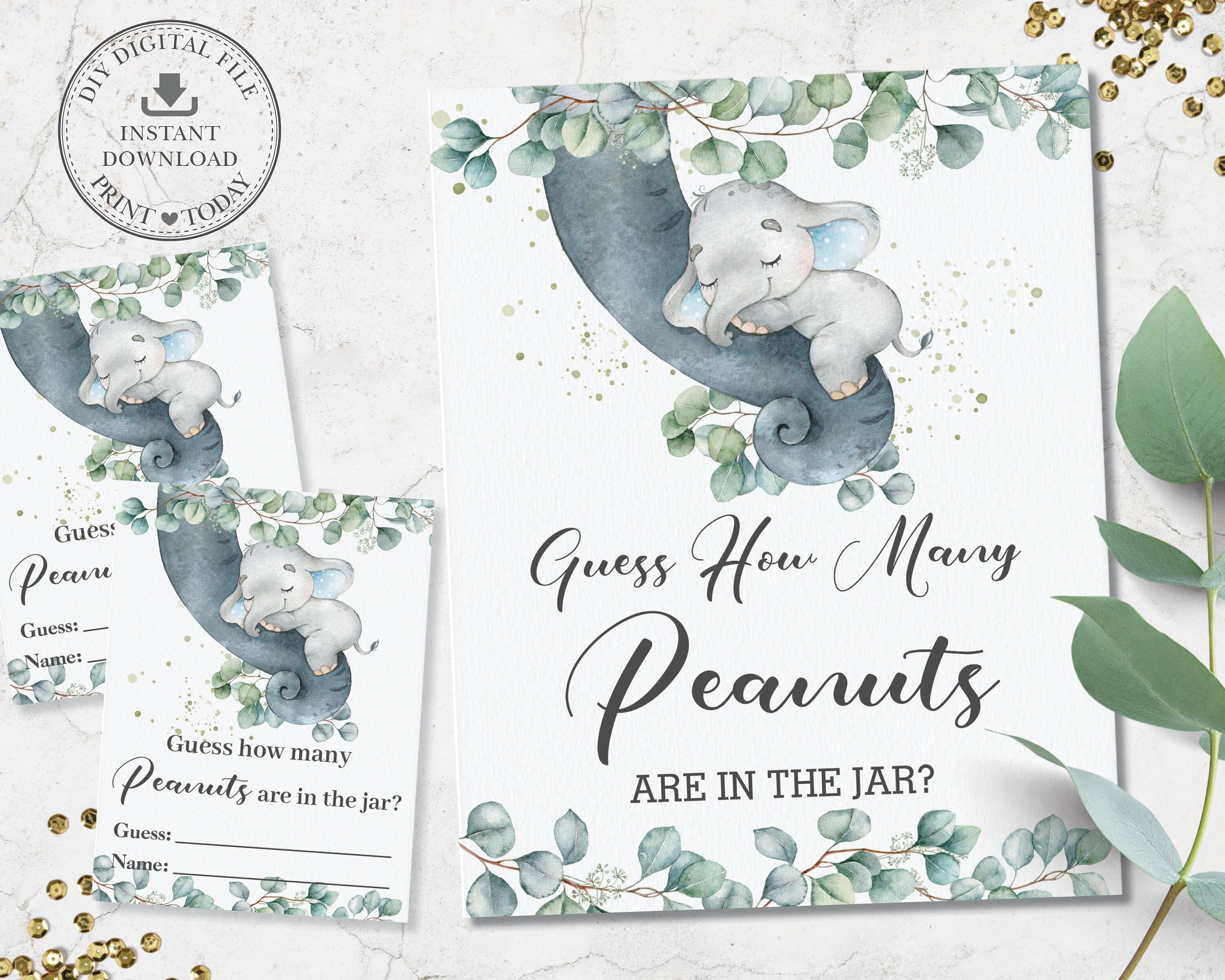Guess How Many Peanuts Are in the Jar Game INSTANT DOWNLOAD - Etsy UK