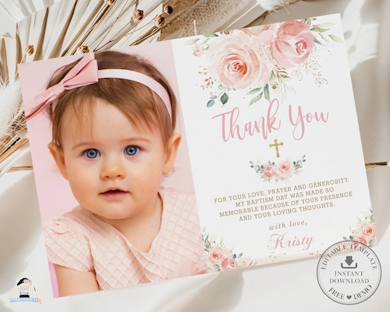 Personalised Thank You Cards Christening At Alfred Willeford Blog