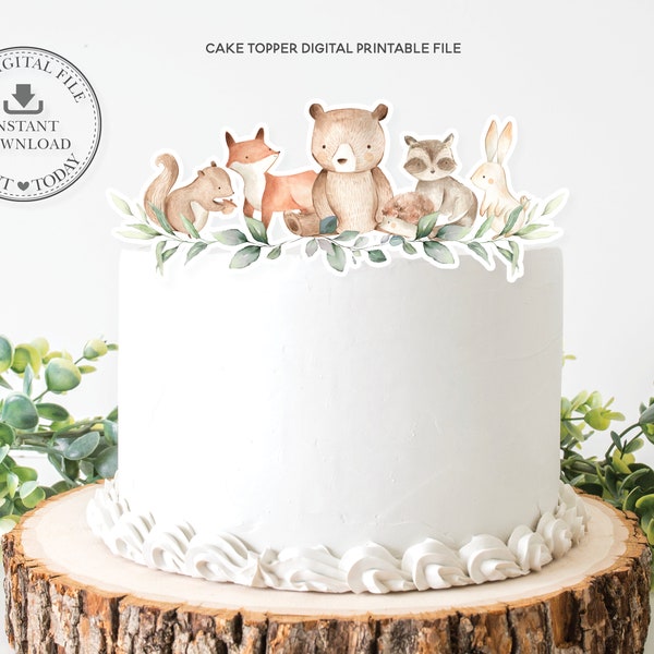 Woodland Cake Topper - Etsy