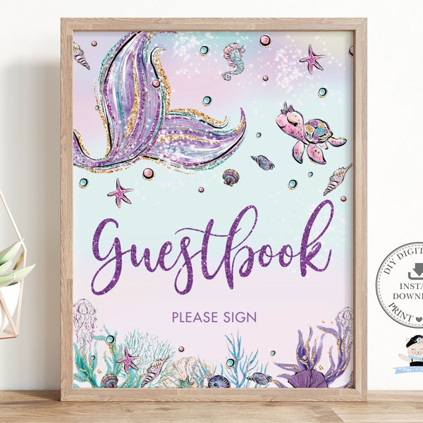 Guest Book Under The Sea Etsy