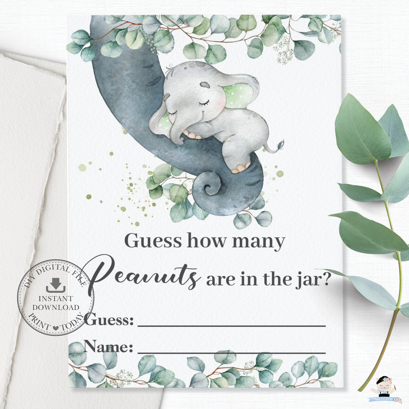 Guess How Many Peanuts Are in the Jar Game INSTANT DOWNLOAD Etsy