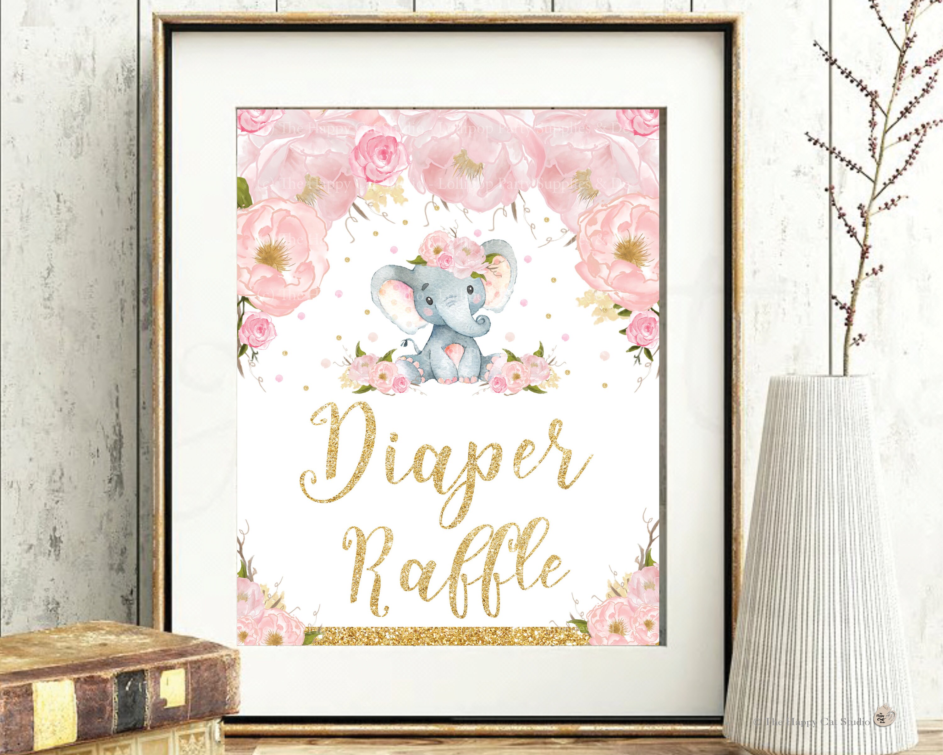 Elephant Baby Shower Signs Bundle Printable Elephant | Etsy