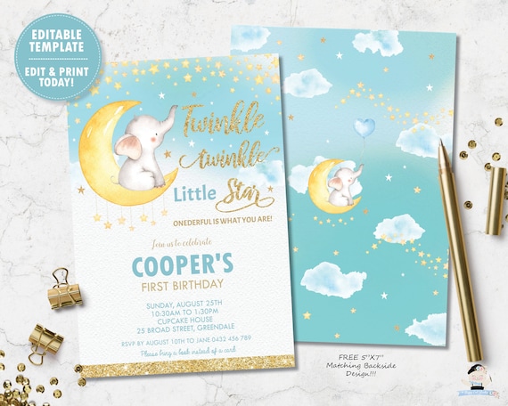 twinkle twinkle little star invites