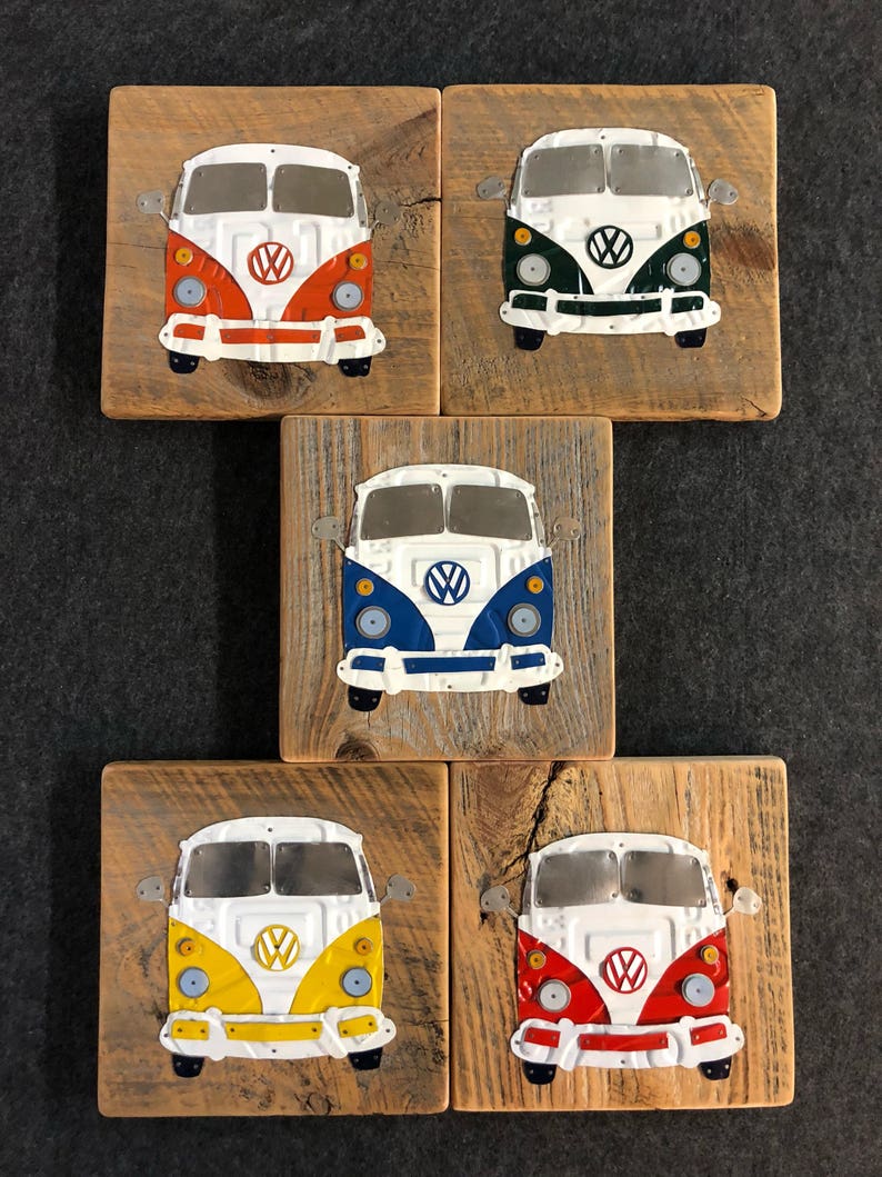 Yellow Volkswagen Bus Sticker Volkswagen VW Bus License Plate Art Sign Yellow | Etsy