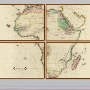 Map of Africa | Huge Antique Reproduction Giclée Gigantic Atlas Reprint of African Map