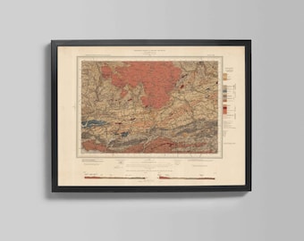 Map of Ivybridge  } Old Geological Chart