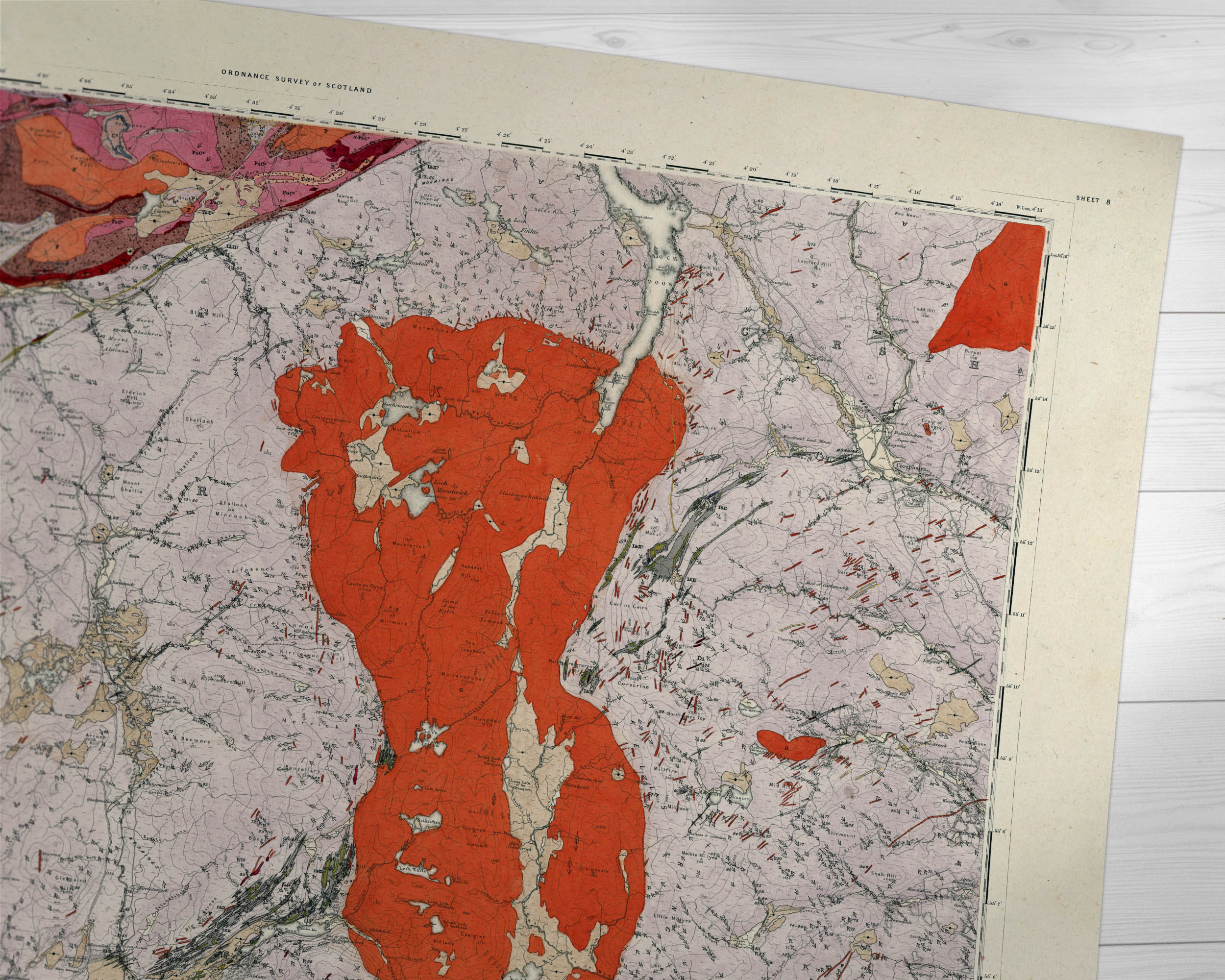 Old Carrick Geological Map Girthon,gatehouse,gatehouse of Fleet,borgue ...