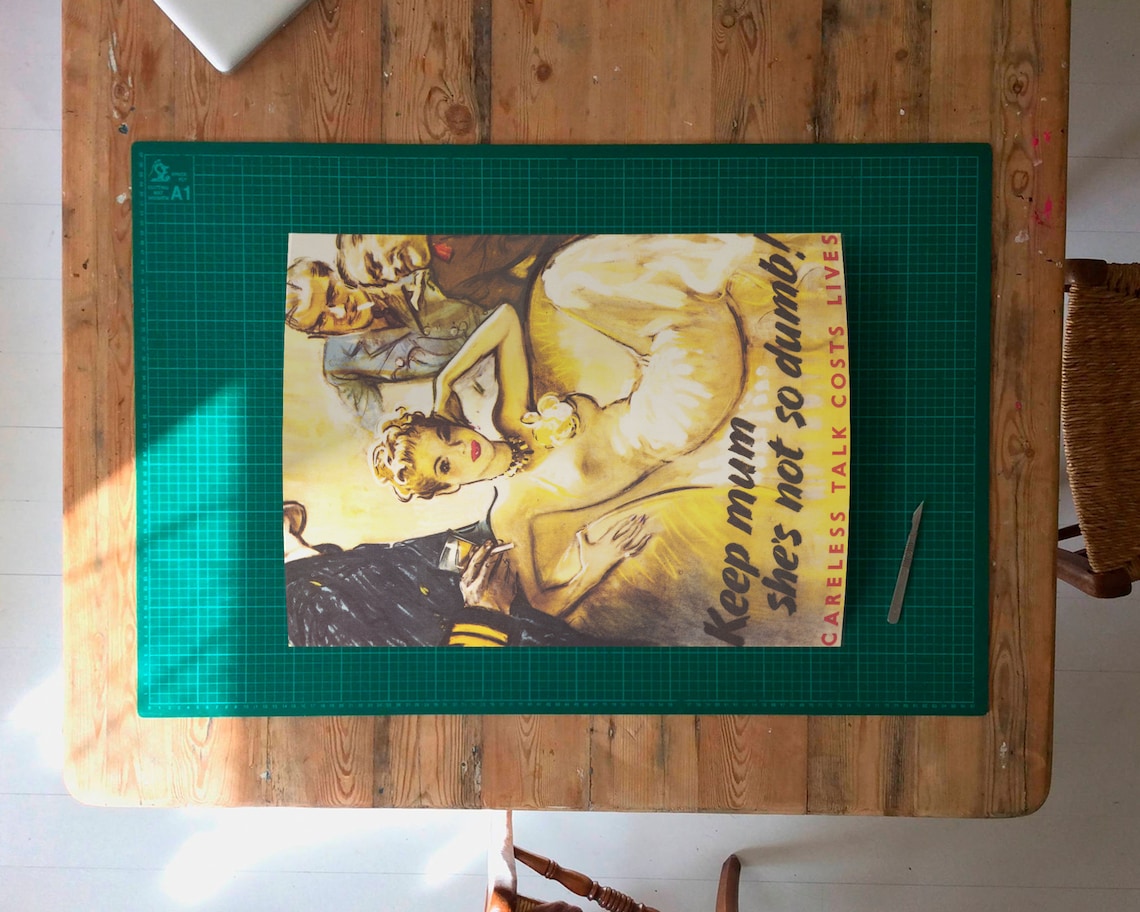 Keep Mum She’s Not so Dumb WWII Poster Propaganda - Etsy Canada