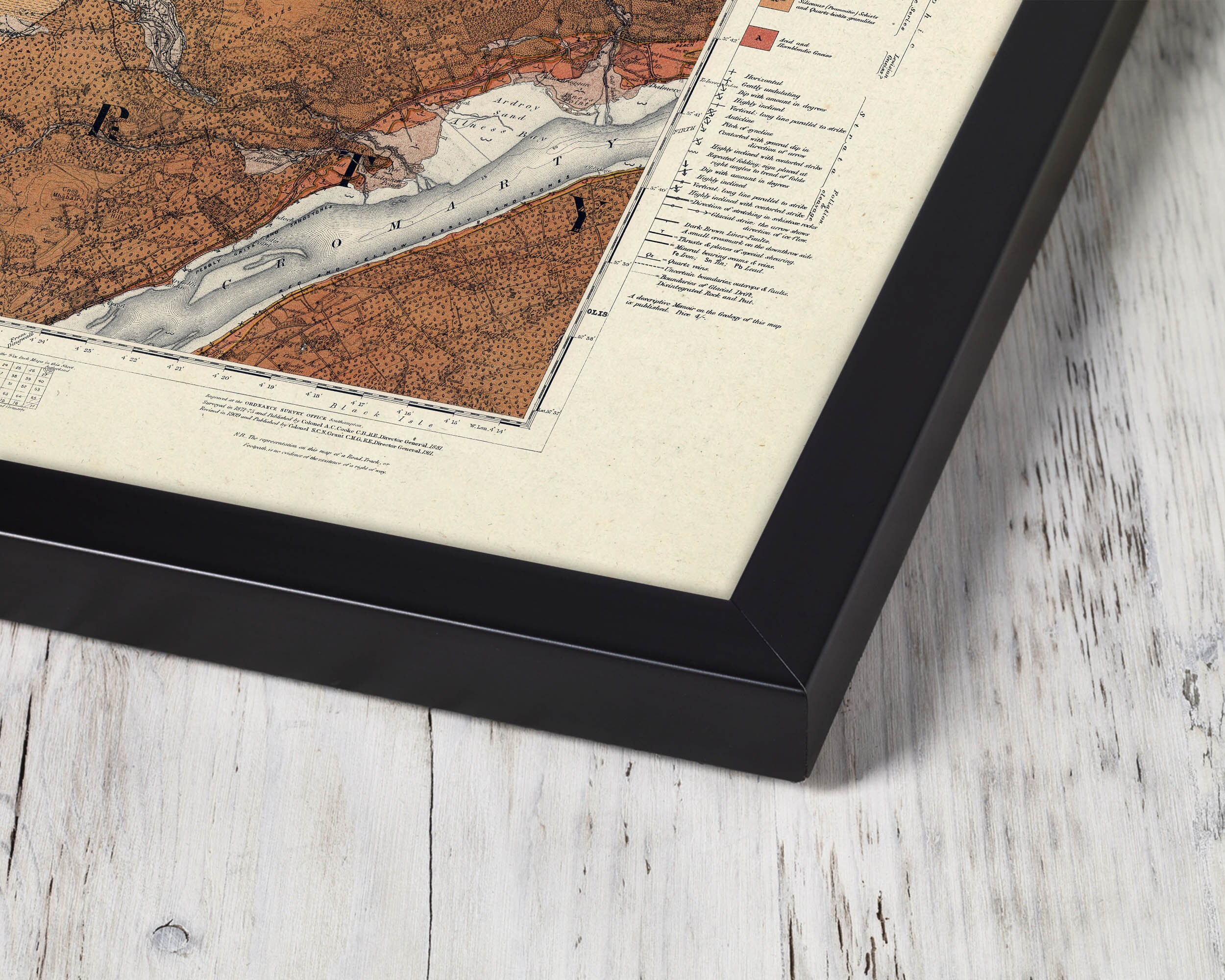 Map of Alness } alness, Rosskeen, Invergordon Geology - Etsy