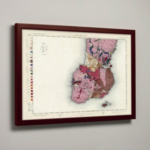 Campbeltown Old Geological Map | Campbeltown, Kildalloig, Drumlemble