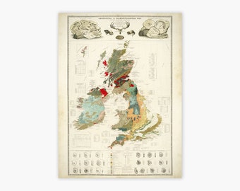 Giant Map of Great Britain - Huge old school map of UK