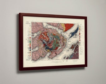 Mull Old Geological Map | Pennygown, Knock, Salen