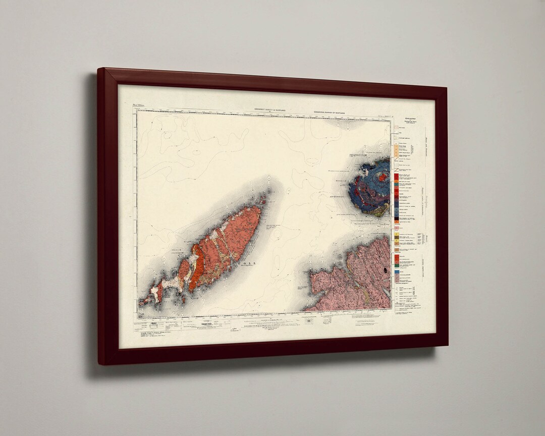 Mapa de Coll } Clabhach, Arinabost, Arnabost Geologia - Etsy Portugal