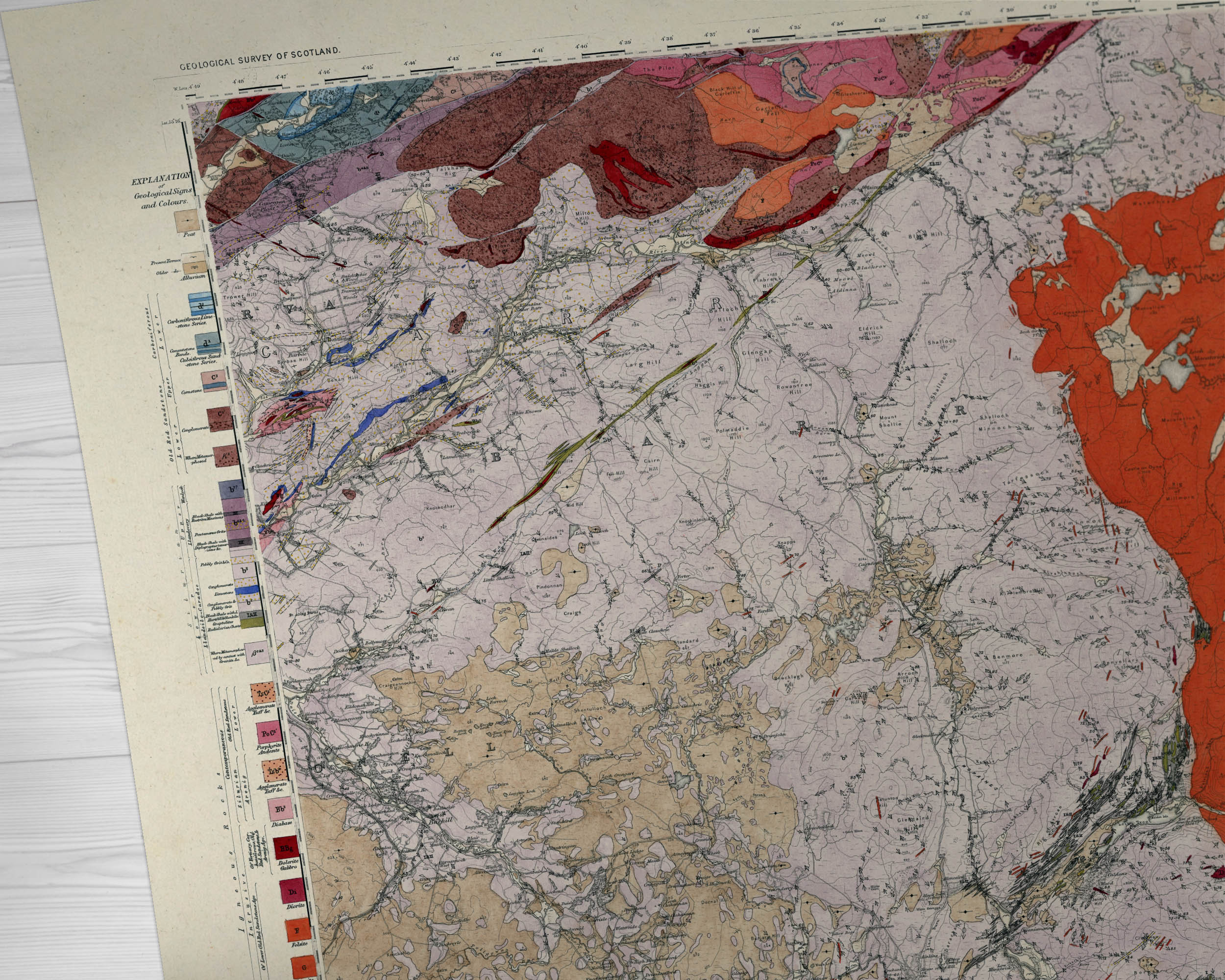 Old Carrick Geological Map Girthon,gatehouse,gatehouse of Fleet,borgue ...