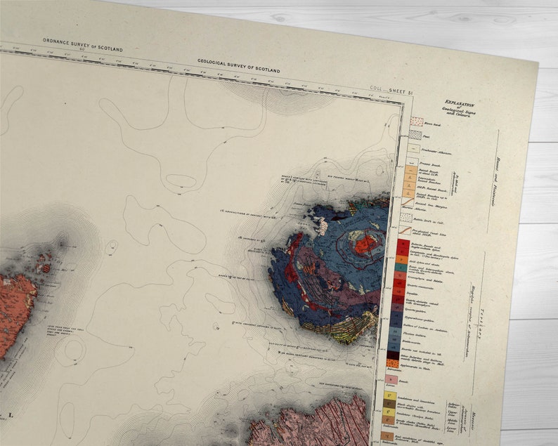Mapa geológico de Old Coll / Clabhach,Arinabost,Arnabost,Arinagour,Acha ...