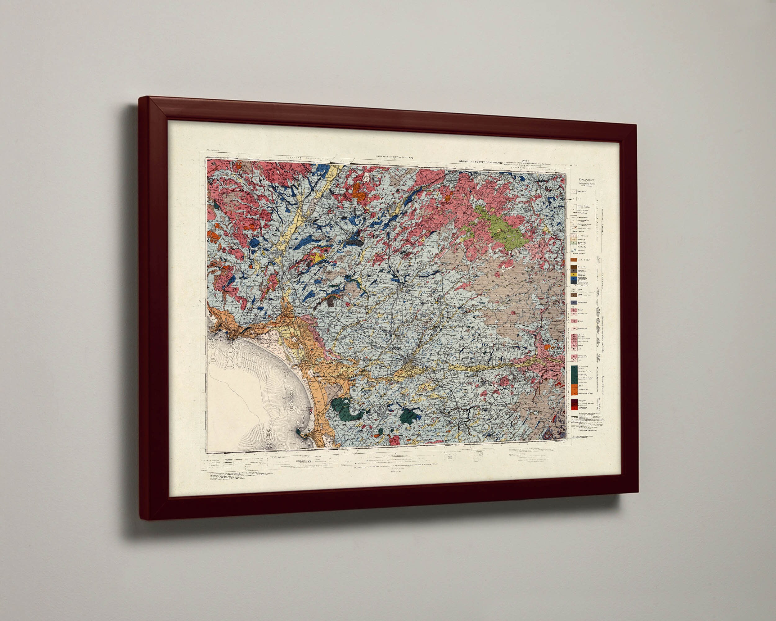 Kilmarnock Old Geological Map | Kilmarnock, Kilmaurs, Hurlford