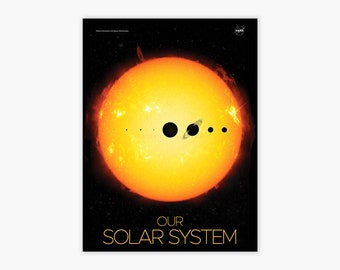 NASA Earth's Solar System | Educational Space and Space Travel Poster - Our Solar System Print