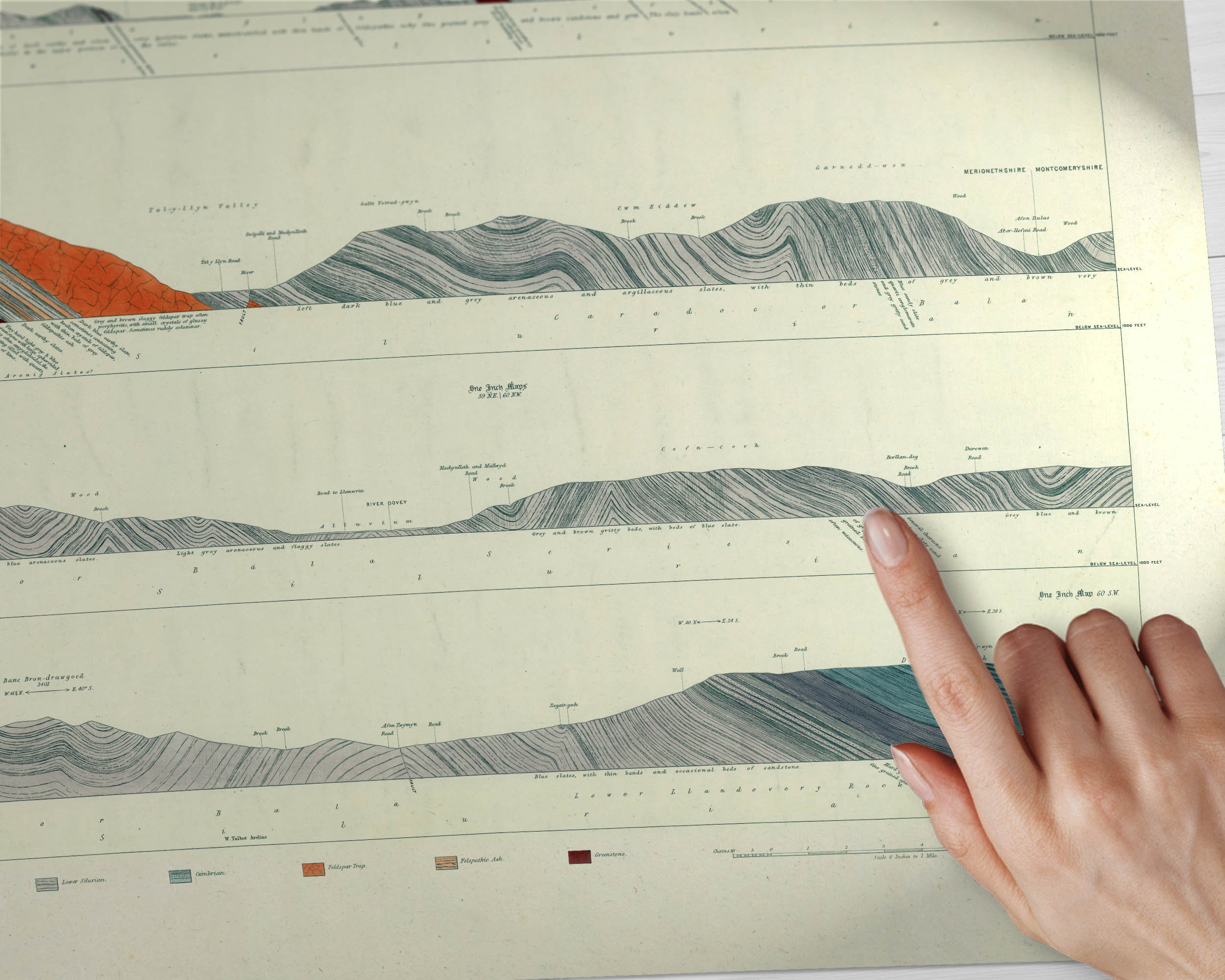 Map of Cardigan Bay & South of Kington } Cardigan Bay, Cader Idris ...