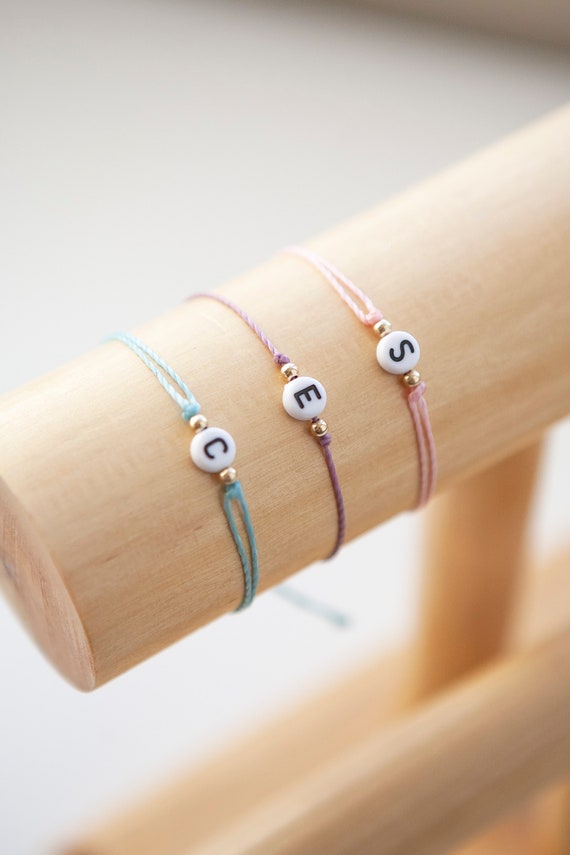 Initial bracelet deals etsy