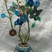 Button Tree / Button Flower Bouquet / Hand Made Clay Pot / Shabby ...