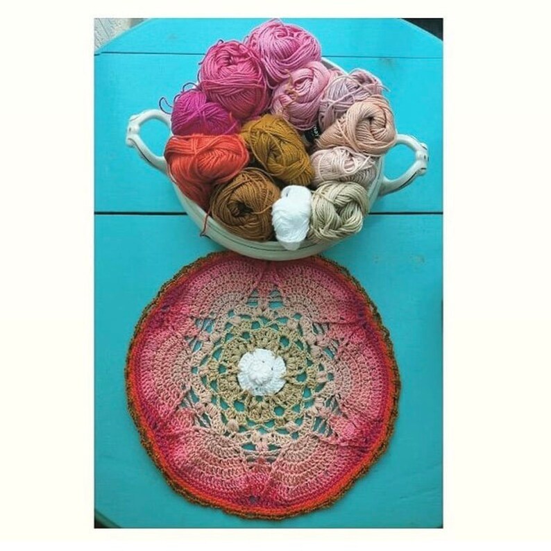 Bright star mandala crochet pattern image 10