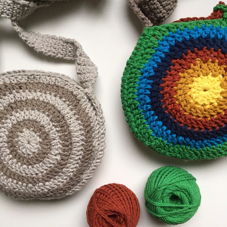 Sun and moon bag  Crochet pattern image 1