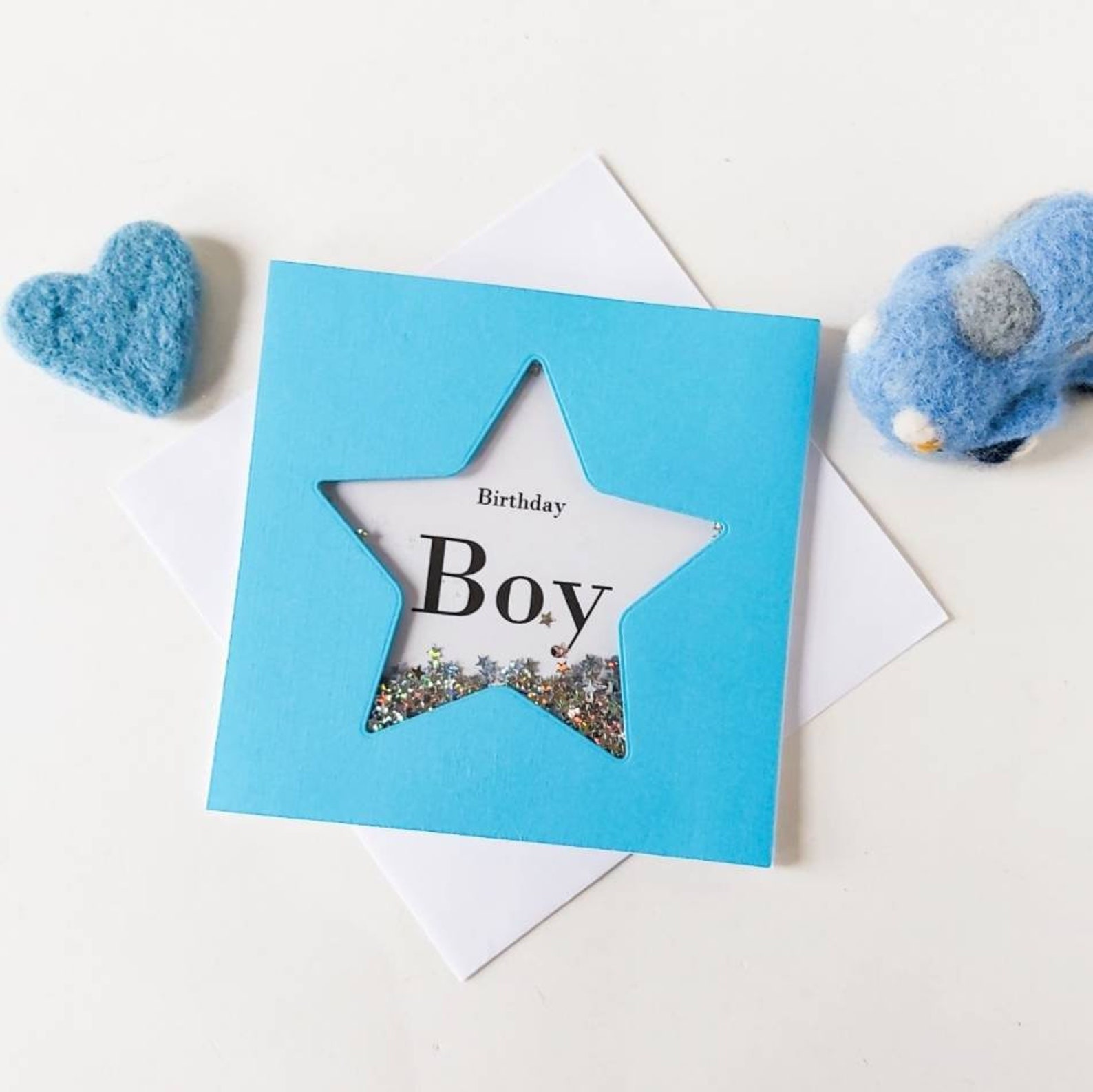 Blue Birthday Boy Star Card Star Card for Birthday Boy | Etsy