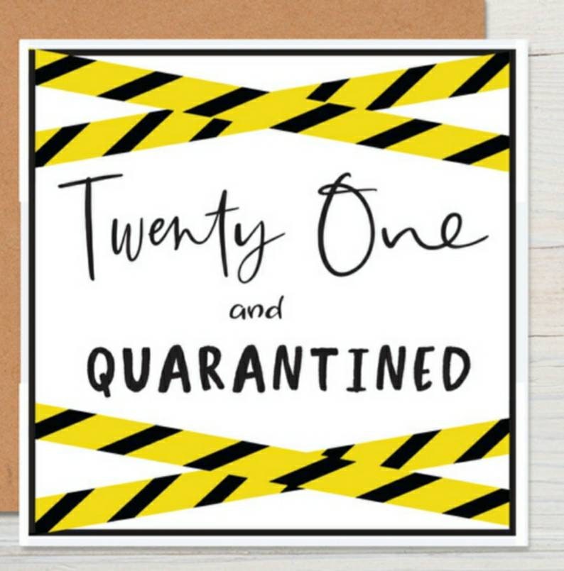 Download Quarantine birthday card 21st birthday lockdown card | Etsy