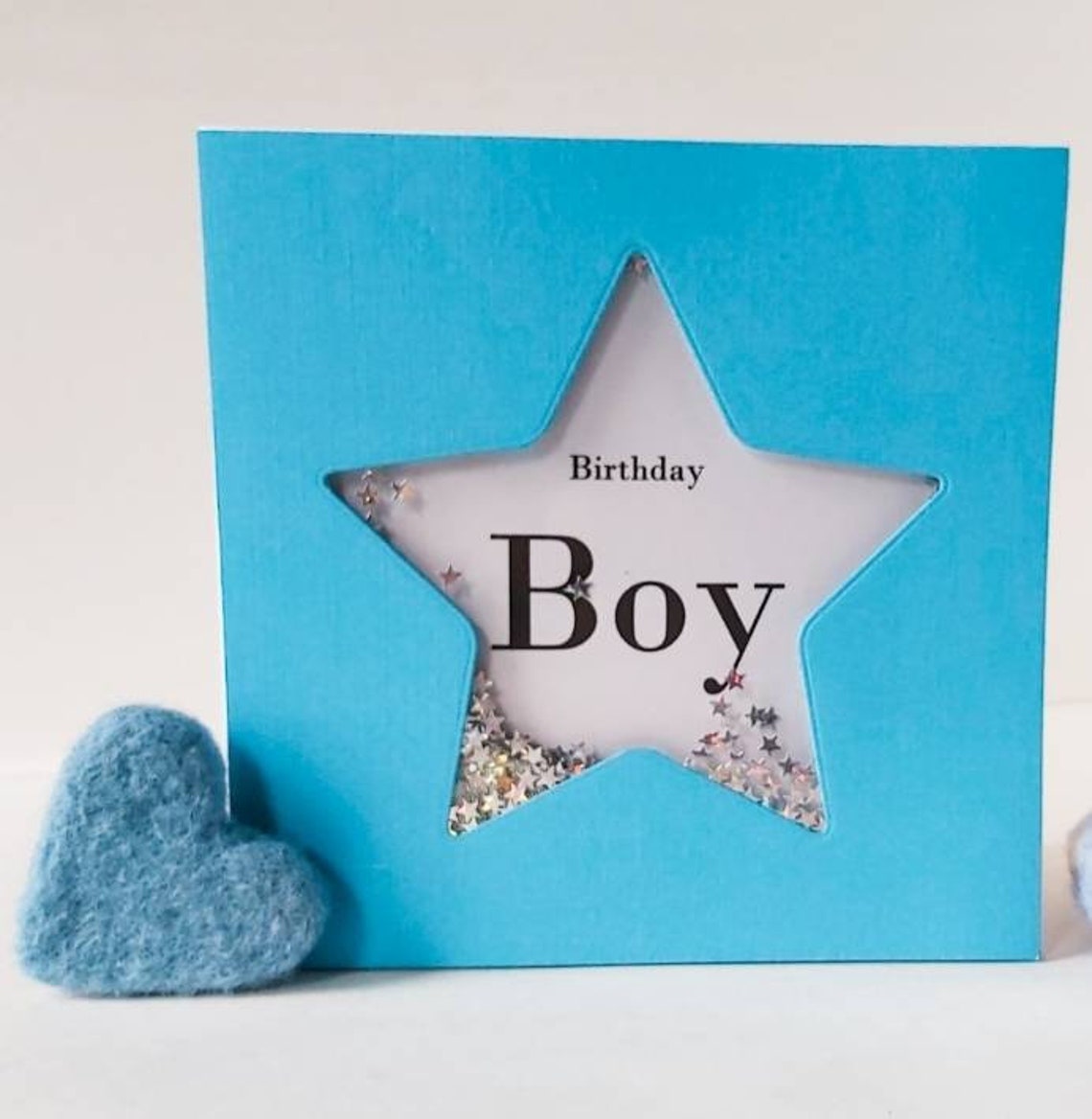 Blue Birthday Boy Star Card Star Card for Birthday Boy | Etsy