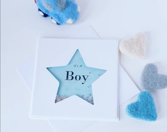 C'est une carte de garçon, nouvelle carte personnalisée de bébé garçon