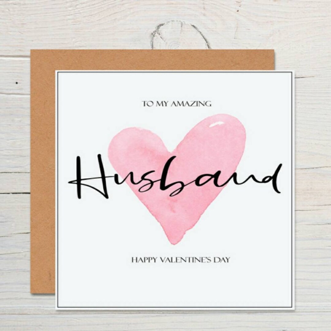 Husband Valentine Card, Valentines Love Card for Husband / Boyfriend ...
