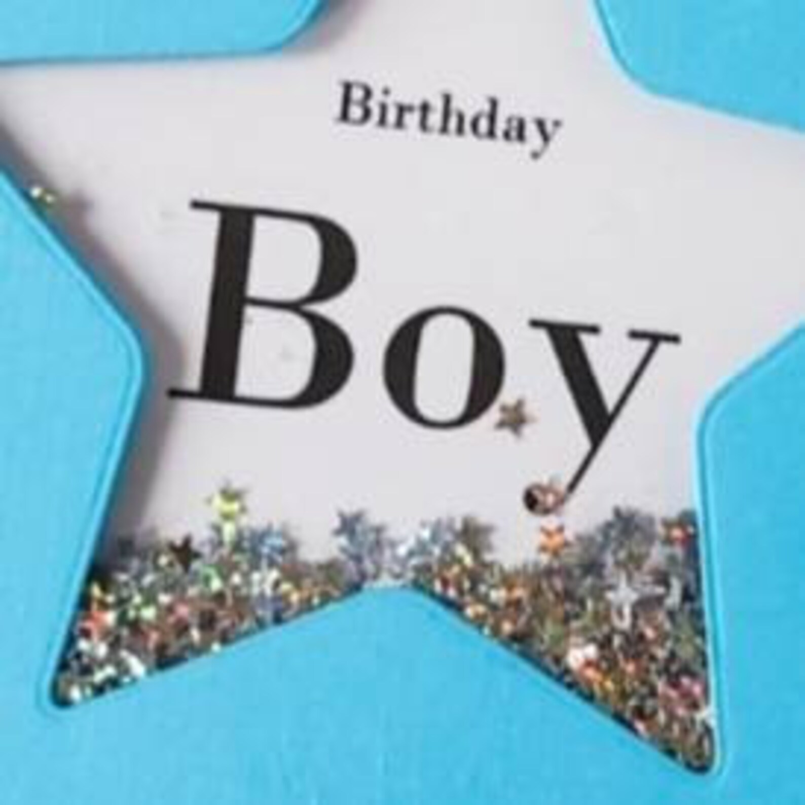 Blue Birthday Boy Star Card Star Card for Birthday Boy | Etsy