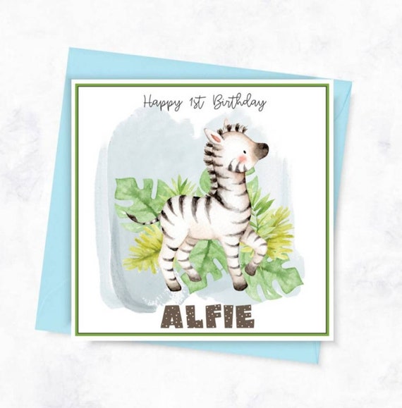 Personalised Female Birthday Card Zebra theme Any Name/Age/Relation Personalised Female Birthday Card Zebra theme Any Name/Age/Relation