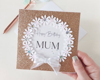 Carte d'anniversaire de luxe pour maman, carte spéciale pour maman
