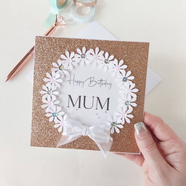 Luxury Mum birthday card, special card for mum