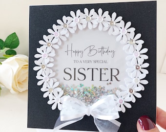 Luxury Sister birthday card, special card for sister