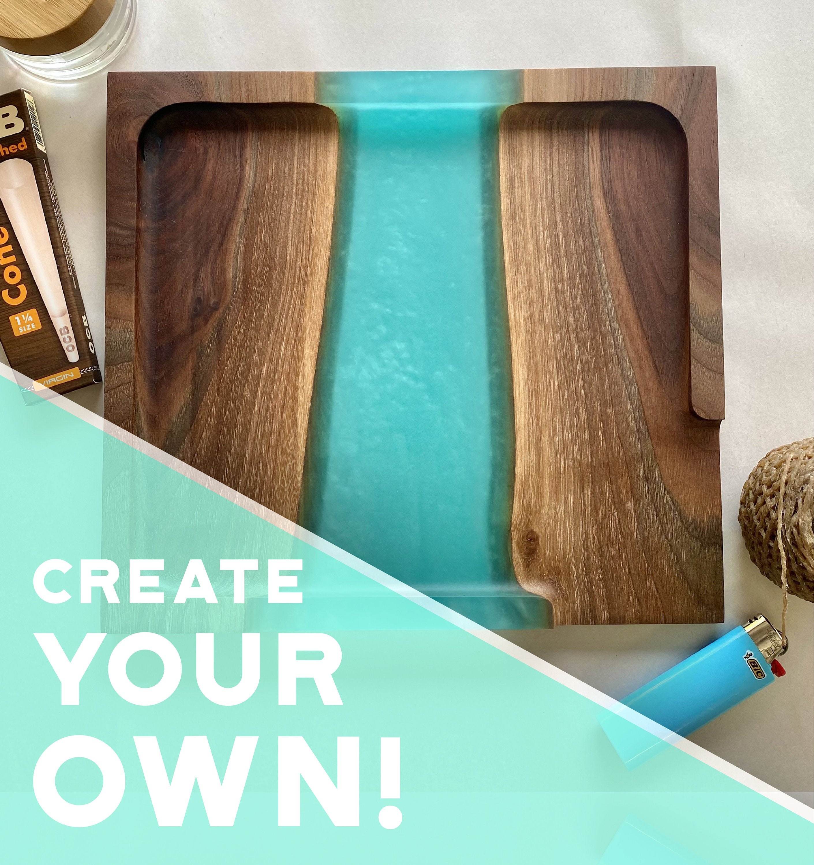 Customizable Epoxy Rolling Tray Create Your Own Custom Epoxy Etsy